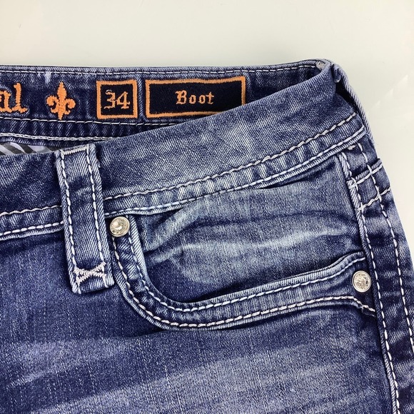 Rock Revival Yui Boot Embroidered Rhinestones Size 34 - Picture 5 of 13